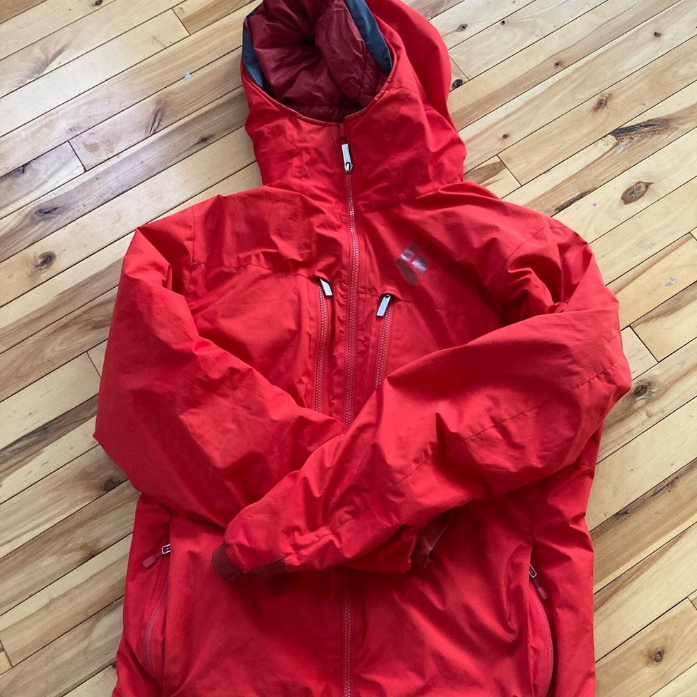 Black diamond insulated ski coat